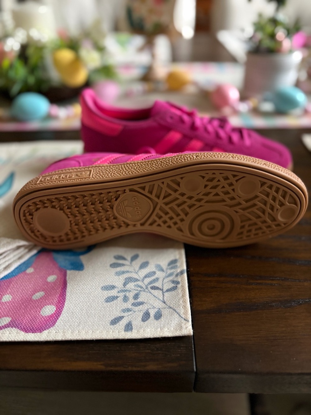 adidas Handball Spezial Women's Pink Suede Sneakers - Picture 3 of 4